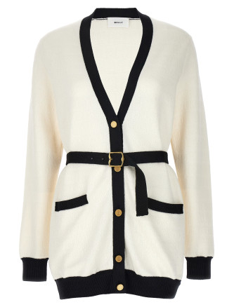 Jacquard logo cardigan