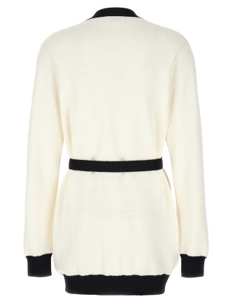 Jacquard logo cardigan #