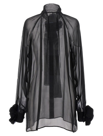 Rose chiffon shirt #