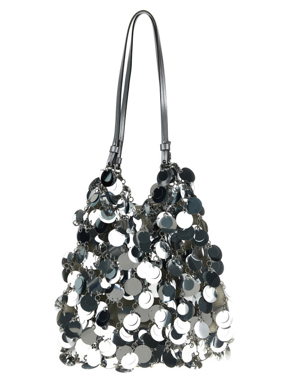 'Silver Sparkle Discs Large' shoulder bag #1