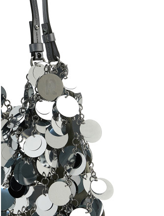 'Silver Sparkle Discs Large' shoulder bag #