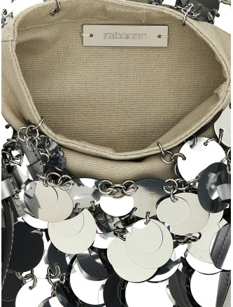 'Silver Sparkle Discs Large' shoulder bag #