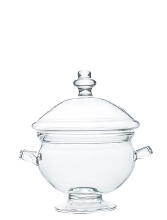 Potiche small borosilicate glass