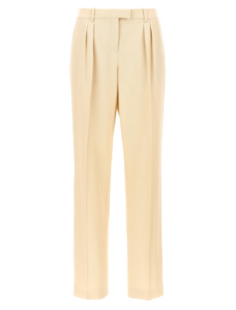 Pants with front pleats