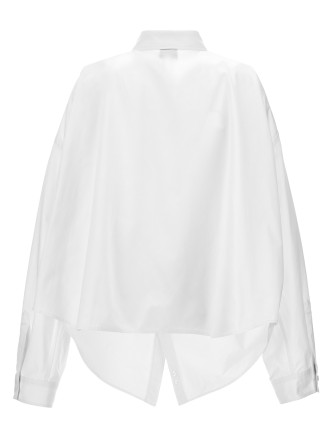 Asymmetric shirt with logo embroidery #
