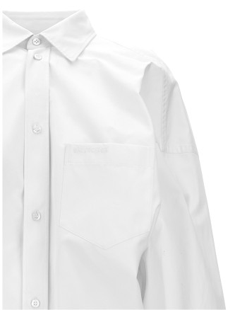 Asymmetric shirt with logo embroidery #