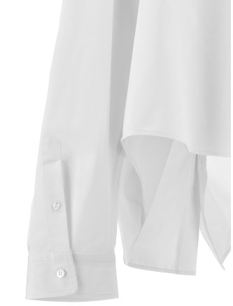 Asymmetric shirt with logo embroidery #