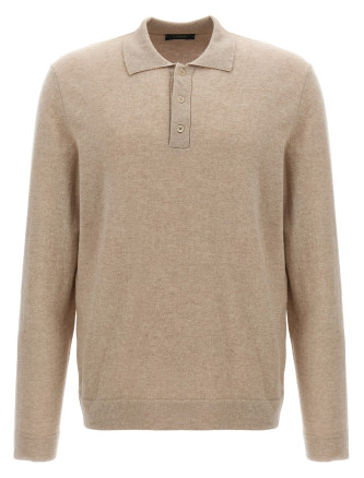 Cashmere wool polo shirt