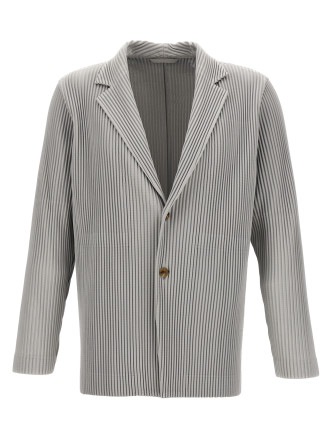 Single-breasted pleated blazer