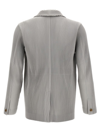 Single-breasted pleated blazer #