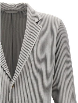 Single-breasted pleated blazer #