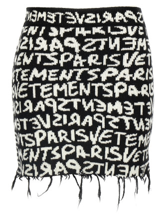 'Vetements Paris Monogram Mini' skirt