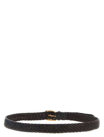 Braided leather belt #