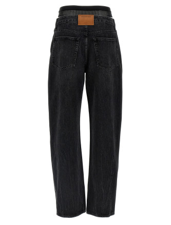 'Slit Hem Prestyle Hotfix Mesh Undie' jeans #