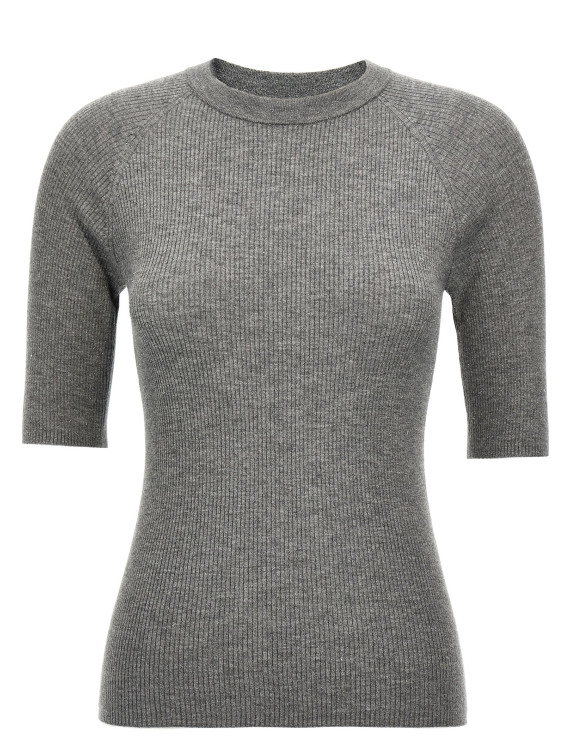 Lurex ribbed sweater #1