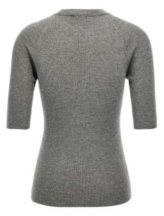 Lurex ribbed sweater #