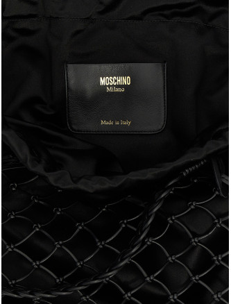 Woven nappa leather shopping bag #