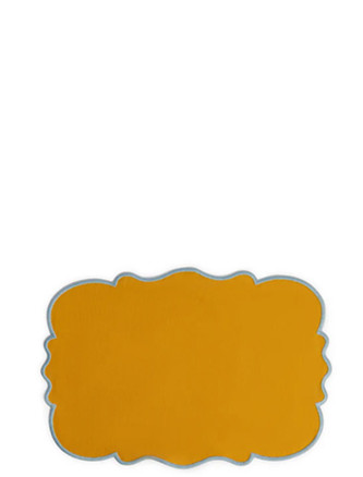 Set of 2 placemats with scalloped edge