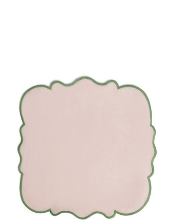 Set of 2 napkins with scalloped edge