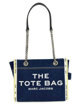 'The Denim Chain Small Tote' shoulder bag