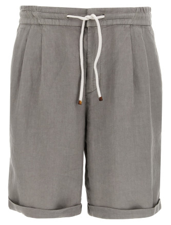 Linen bermuda shorts