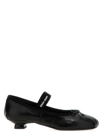 Logo bow ballet flats