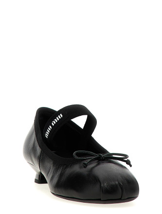 Logo bow ballet flats #