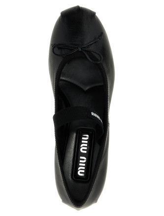 Logo bow ballet flats #