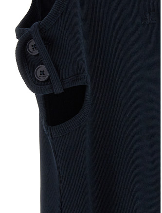 'Double Buckele 90's rib' dress #