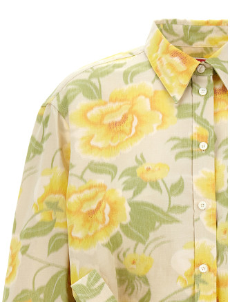 ' Peonies Kimono sleeve' dress #