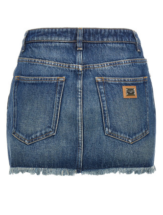 Denim mini skirt #