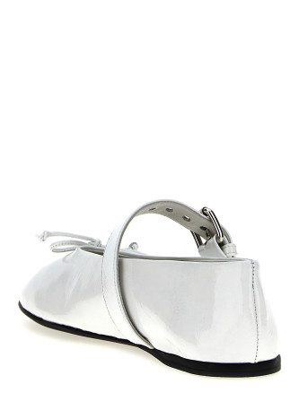 Buckle and bow ballet flats #