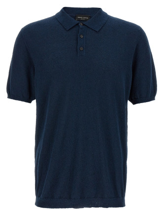 Spongy cotton polo shirt