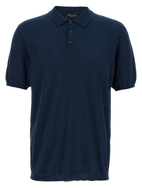 Spongy cotton polo shirt #1