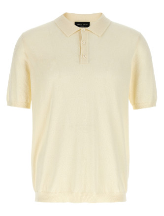 Spongy cotton polo shirt