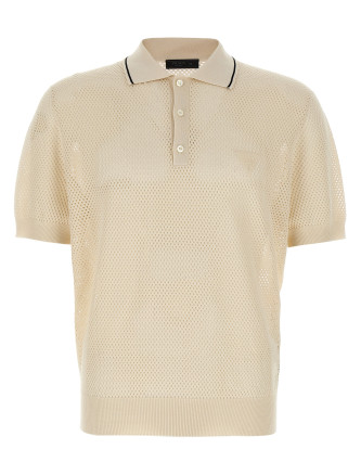 Openwork polo shirt