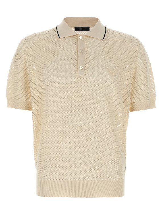 Openwork polo shirt #1