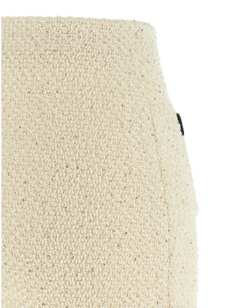 'Cream Sequin Knit Mini' skirt #