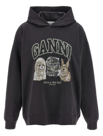 'Grey Animal Print' hoodie