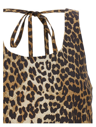 'Leopard Cotton Poplin Mini' dress #