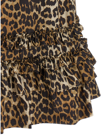 'Leopard Cotton Poplin Mini' dress #