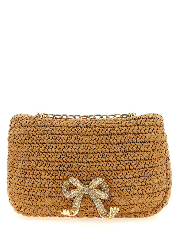 'Raffia bow charm' shoulder bag #1