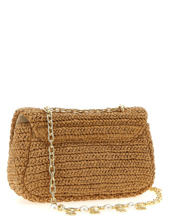 'Raffia bow charm' shoulder bag #