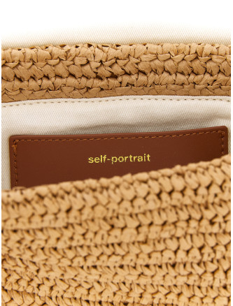 'Raffia bow charm' shoulder bag #