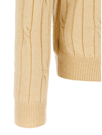 Braided wool polo shirt #