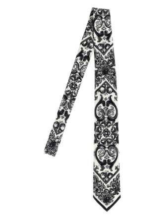 'Maiolica' print tie