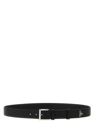 Saffiano leather belt