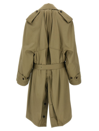 'Draped Neck' trench coat #