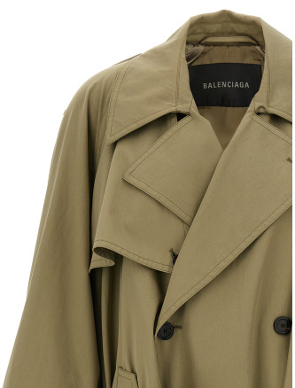 'Draped Neck' trench coat #