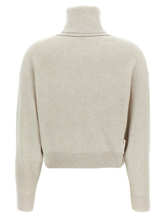 Ribbed turtleneck sweater #